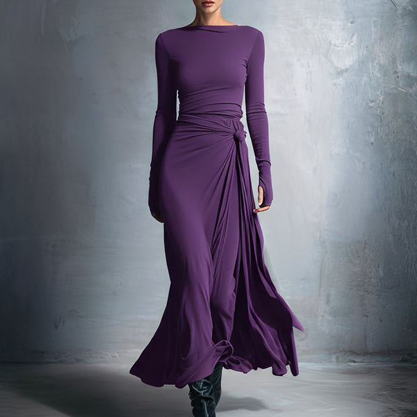 Abito annodato in pregiato tessuto elasticizzato