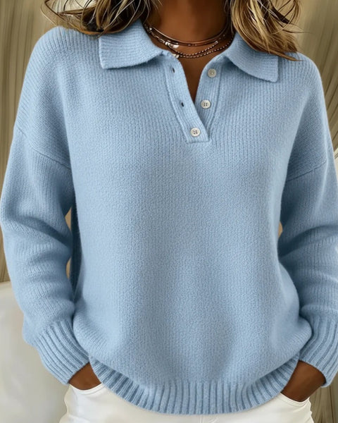 Maglione polo in morbida maglia