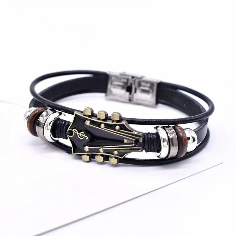 Bracciale in pelle rock’n’roll
