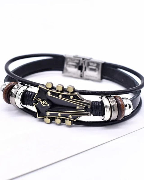 Bracciale in pelle rock’n’roll