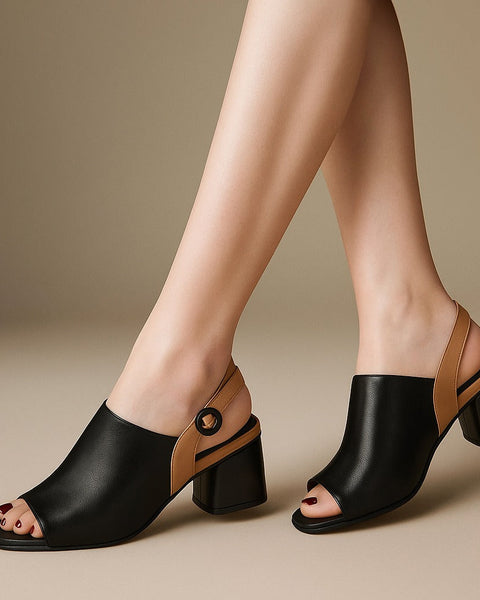 Décolleté in pelle slip-on