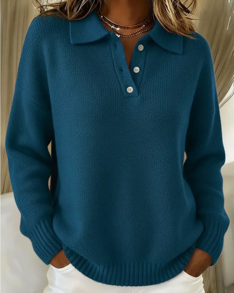 Maglione polo in morbida maglia