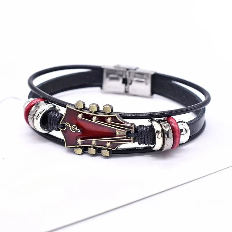 Bracciale in pelle rock’n’roll