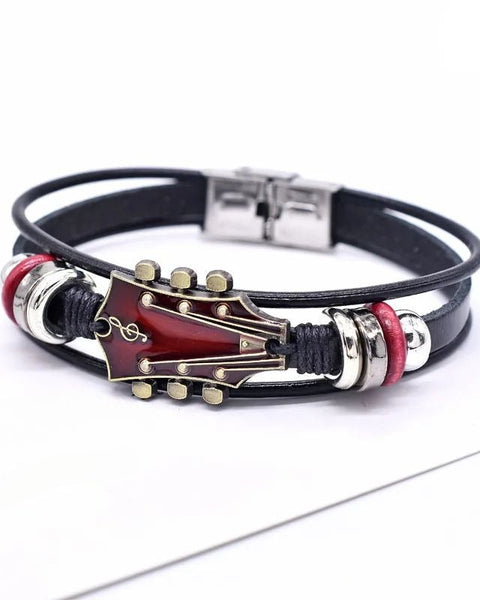 Bracciale in pelle rock’n’roll