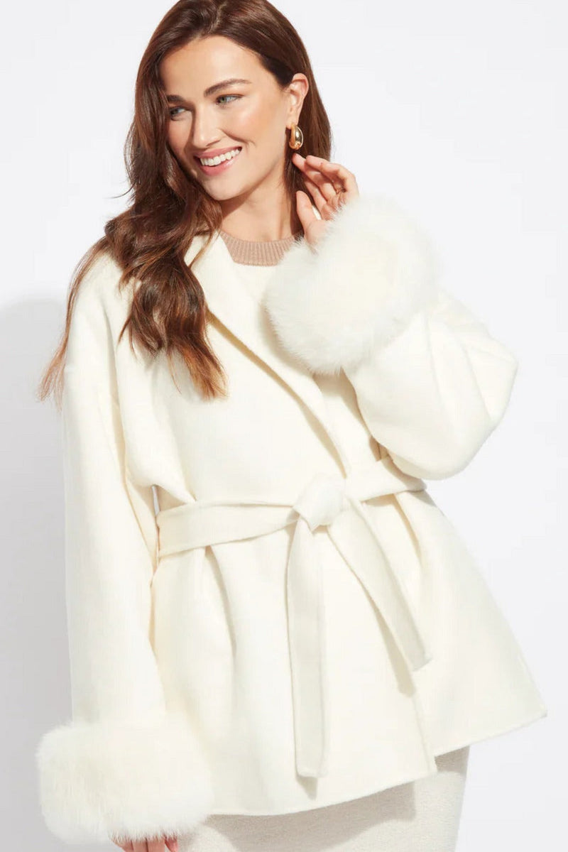 Giacca in pelliccia da annodare