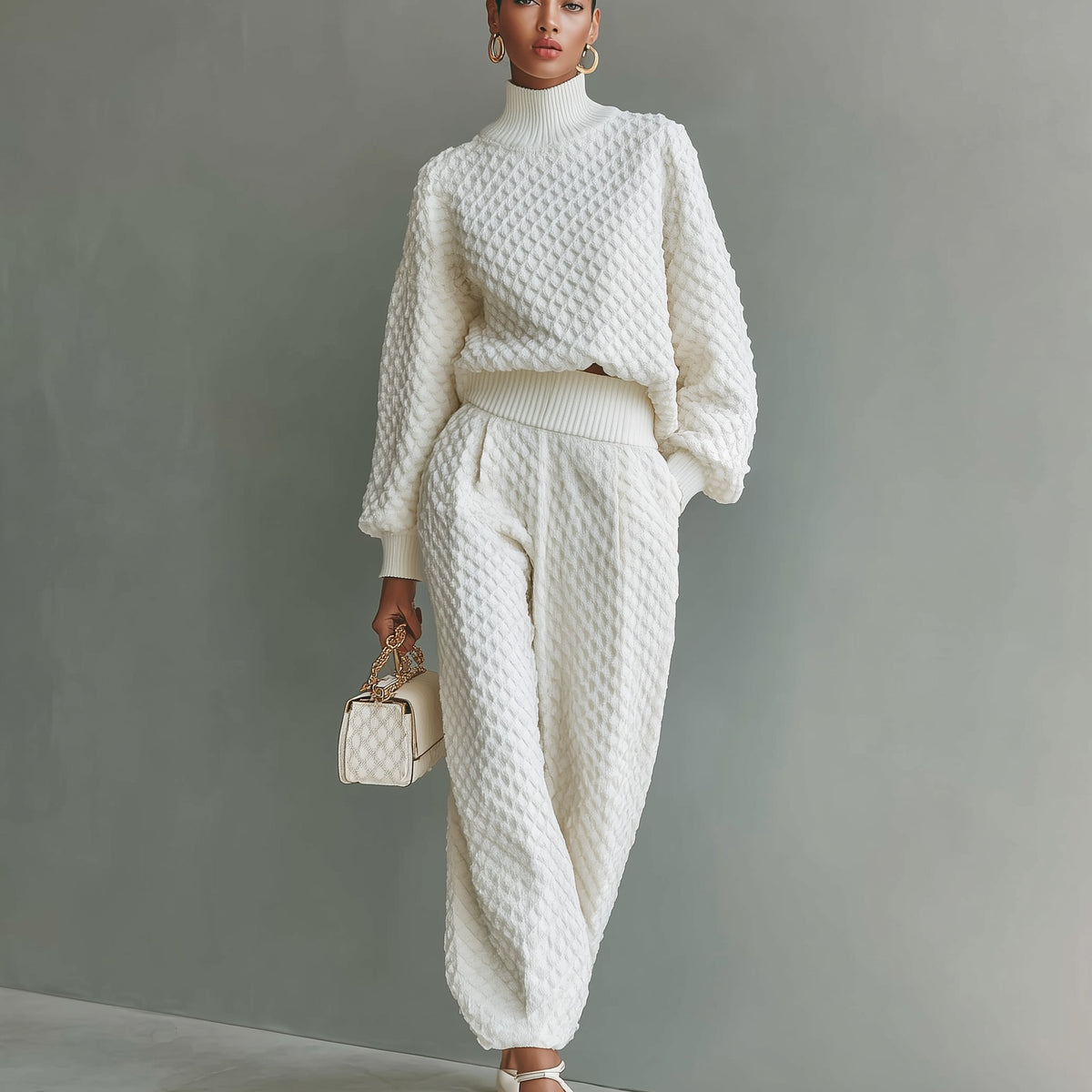 Set lavorato a maglia per donna