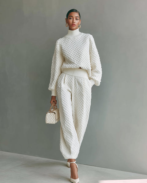 Set lavorato a maglia per donna