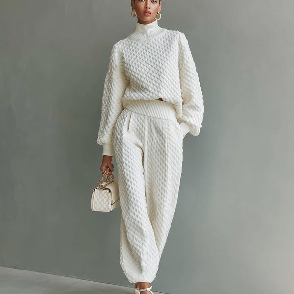 Set lavorato a maglia per donna