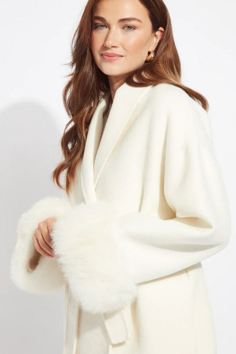 Giacca in pelliccia da annodare