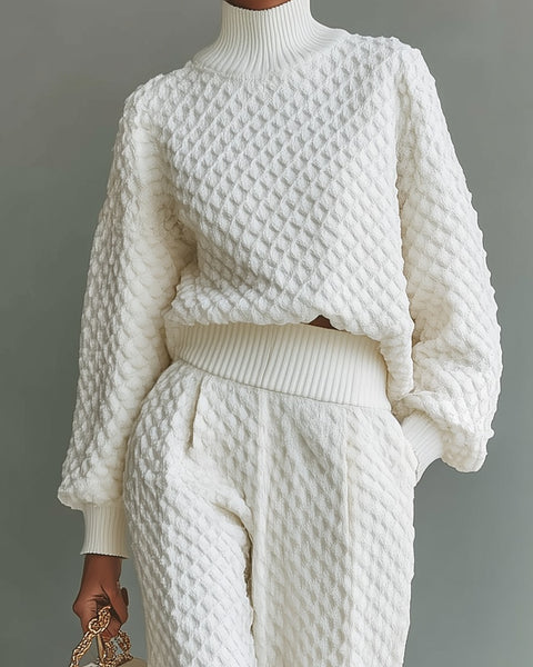 Set lavorato a maglia per donna