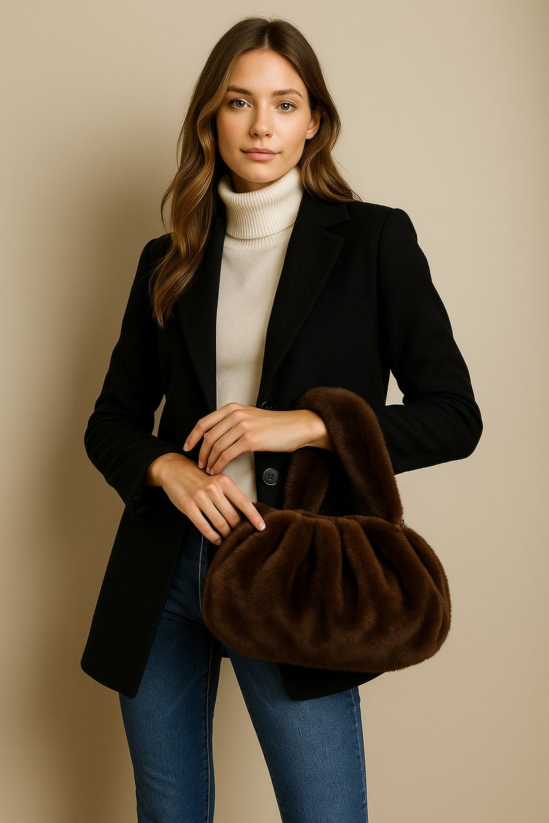 Borsa morbida in pelliccia Sofia