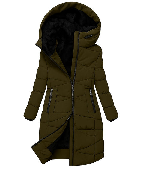 Cappotto lungo imbottito con cappuccio Florentina