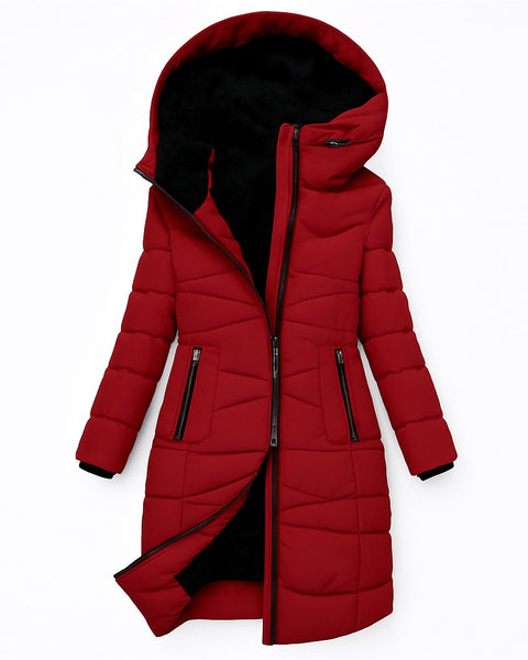 Cappotto lungo imbottito con cappuccio Florentina