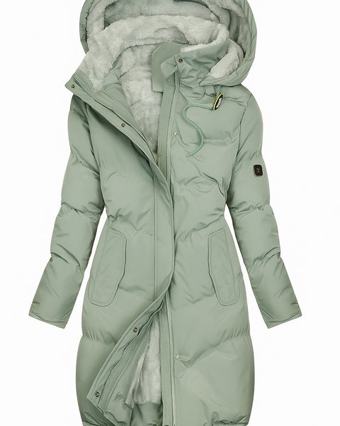 Cappotto lungo imbottito con cappuccio Patricia