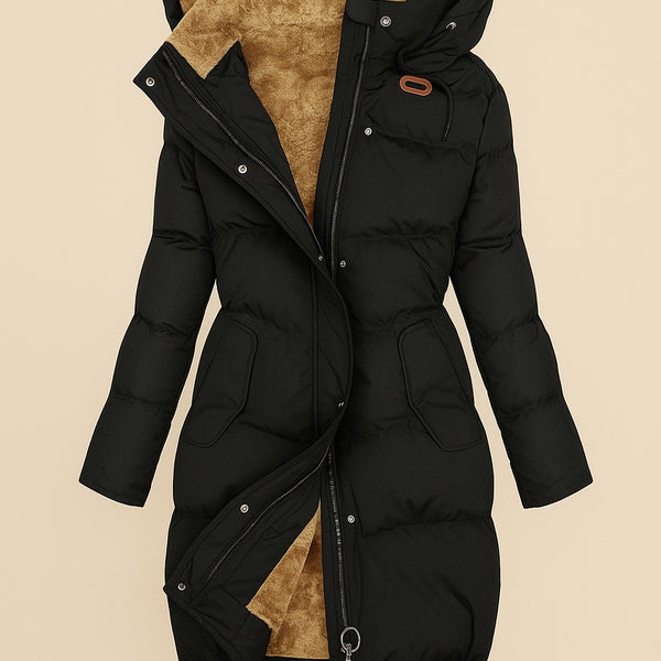 Cappotto lungo imbottito con cappuccio Patricia