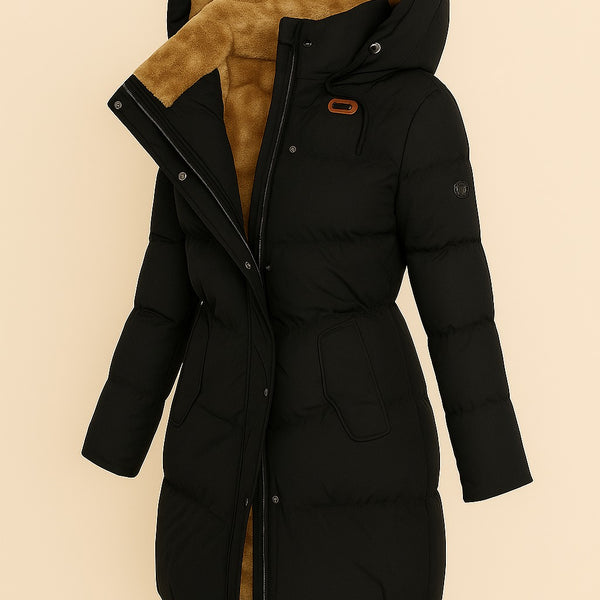 Cappotto lungo imbottito con cappuccio Patricia