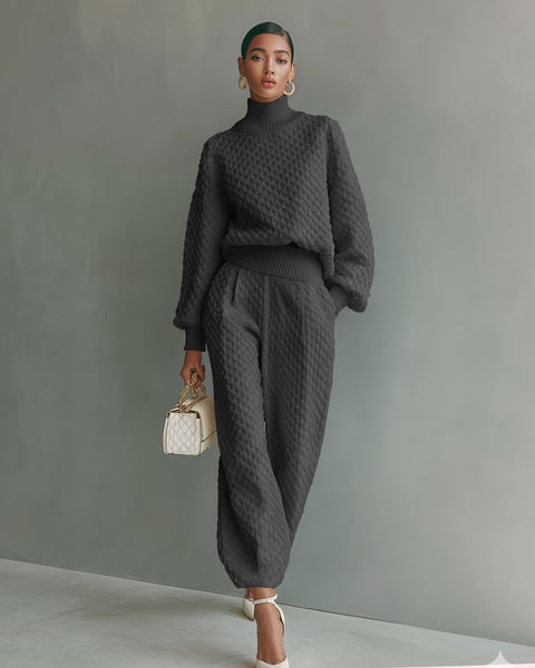 Set lavorato a maglia per donna