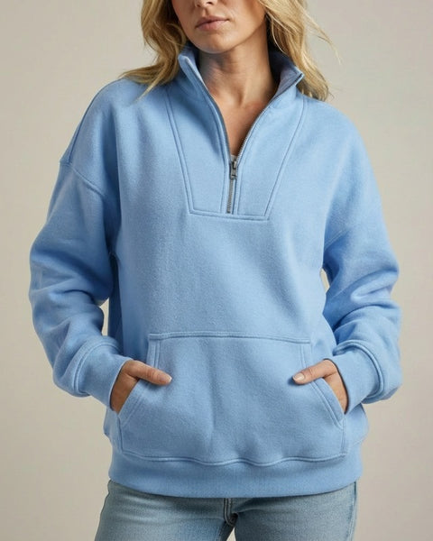 Maglione in pile con mezza zip Cozy