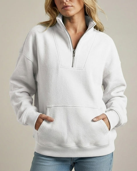Maglione in pile con mezza zip Cozy