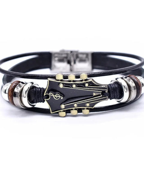 Bracciale in pelle rock’n’roll