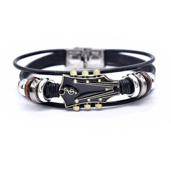 Bracciale in pelle rock’n’roll