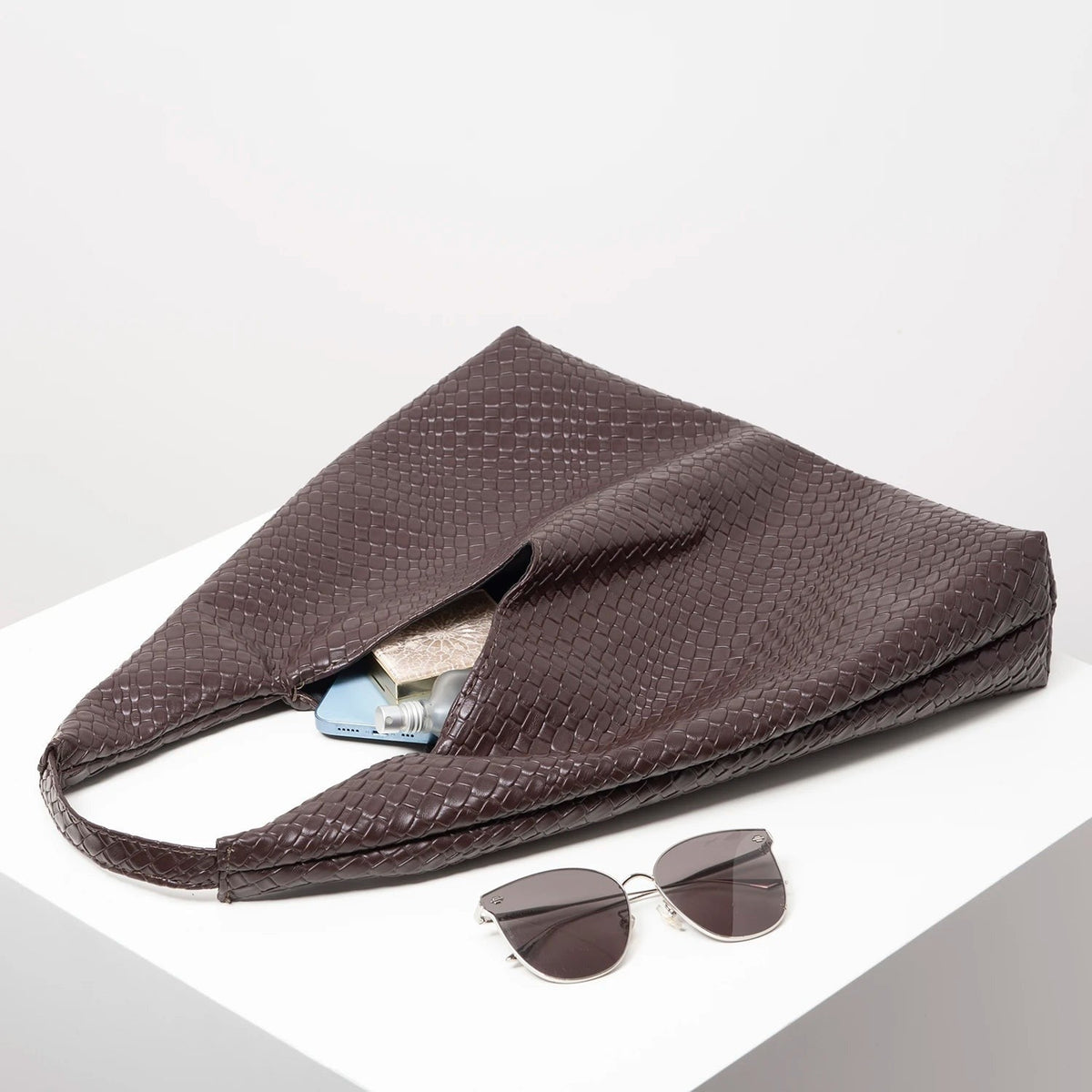 Borsa hobo intrecciata