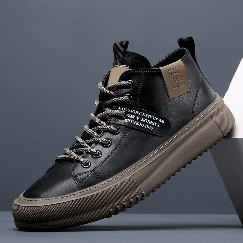 Sneakers alte in pelle