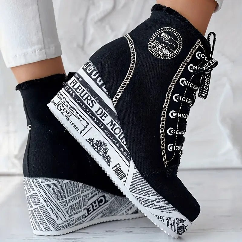 Stivali in denim confortevoli con plateau