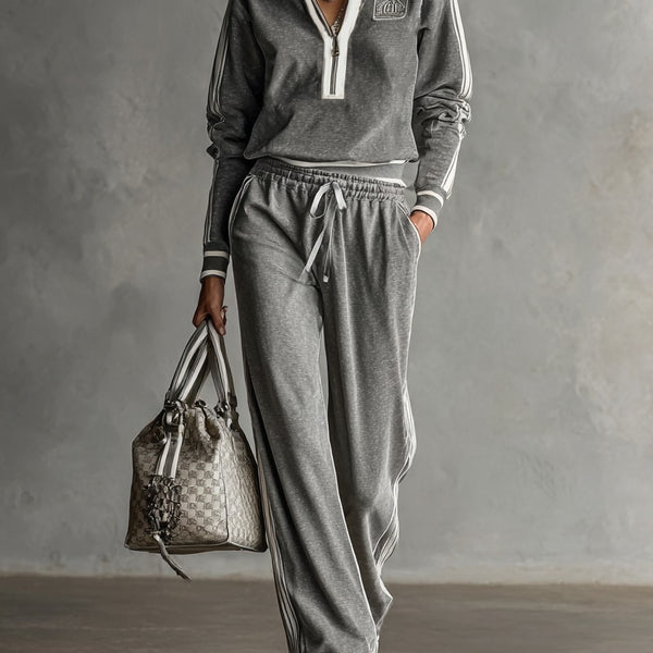 Set composto da felpa e pantaloni da jogging in misto cotone