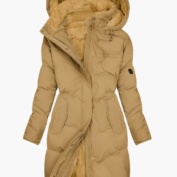 Cappotto lungo imbottito con cappuccio Patricia