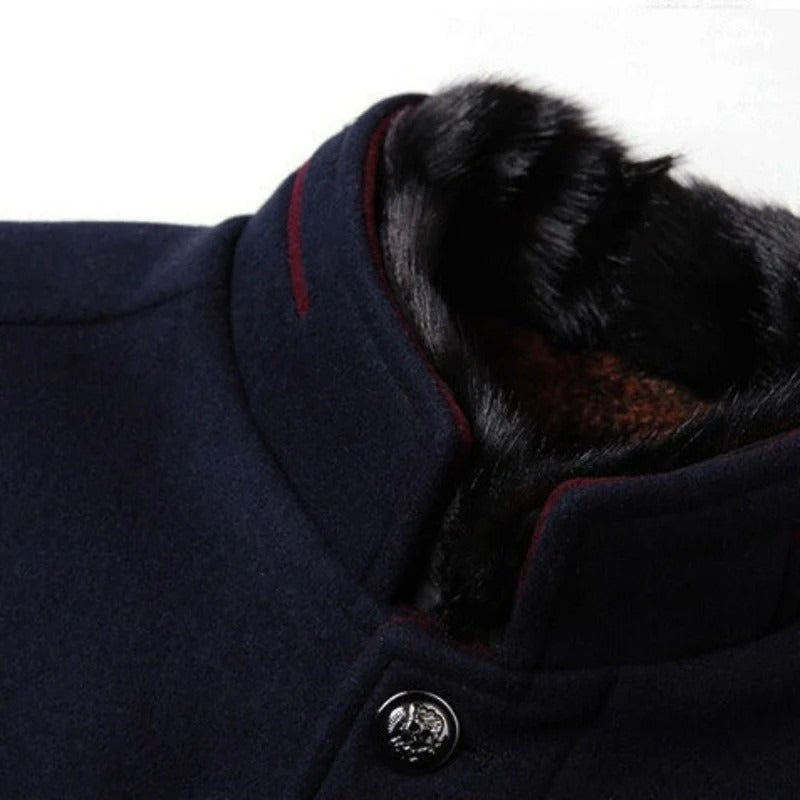 Cappotto lungo con interno in pelliccia